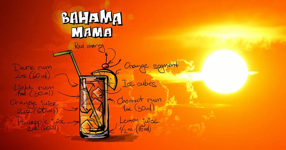 Sunset Drink Cocktail Bahamas-Mama