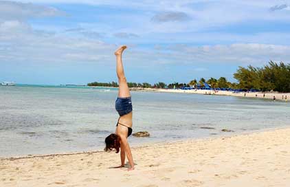 Beach Sea Handstand Bahamas Picture