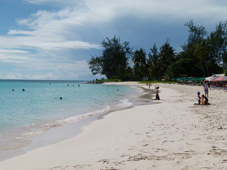 Barbados People Sea Beach