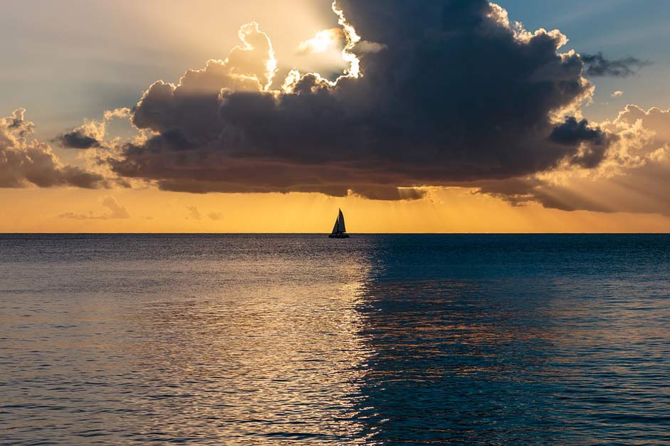 Sailboat Barbados Atlantic-Ocean Ocean-Sunset