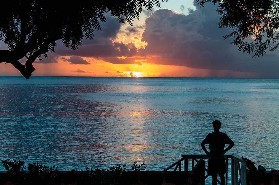 Barbados Silhouette Atlantic-Ocean Sunset