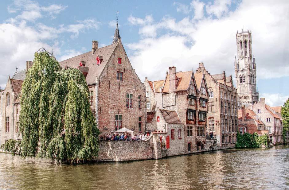 Canal Bruges Tower Belfry