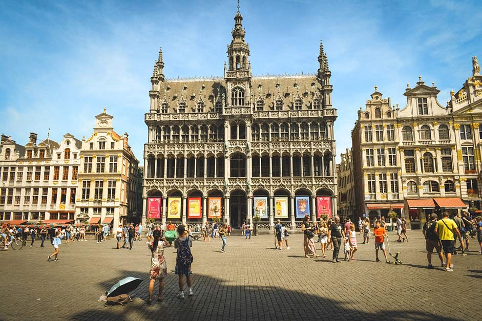 Tourism Town-Hall Brussels Belgium