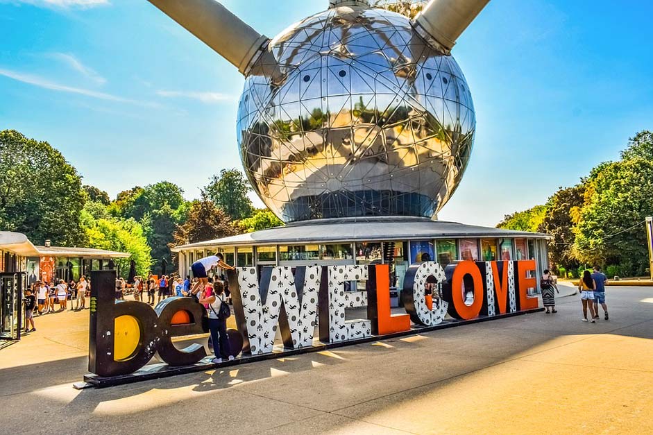 Entrance Atomium Brussels Belgium