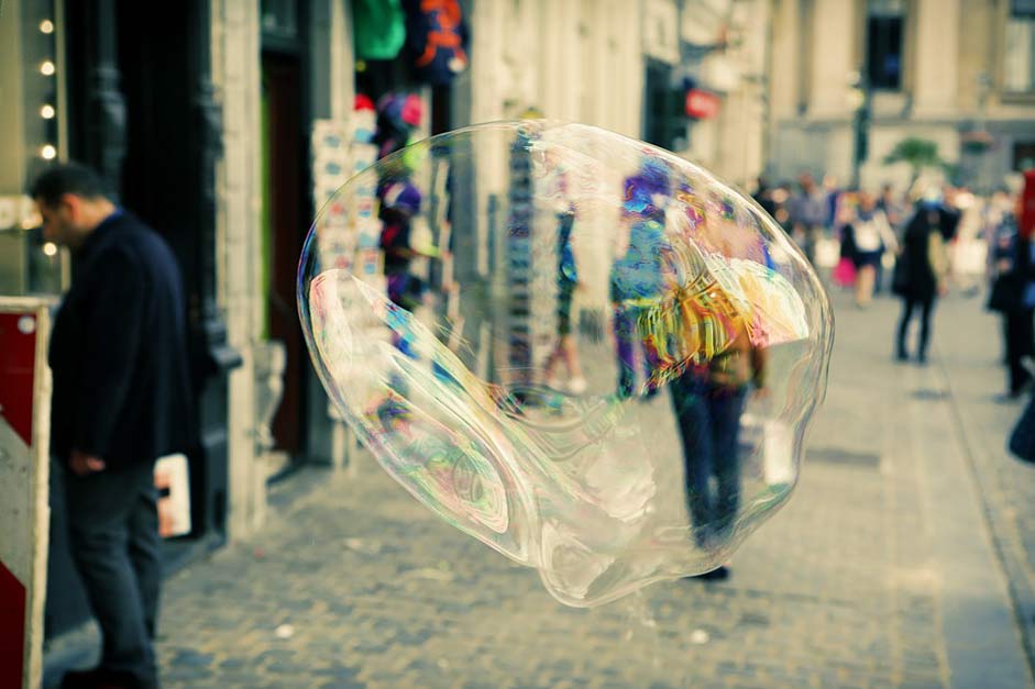 Wobbly Round Fragile Soap-Bubble