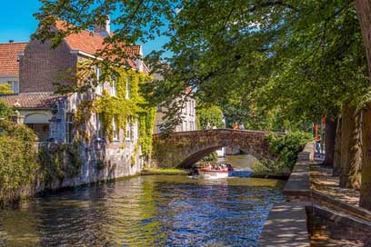 Belgium Bridge Canal Brugge Picture