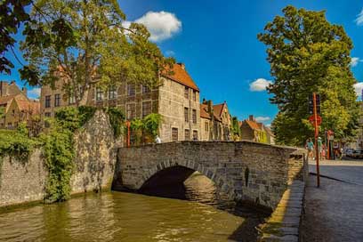 Belgium Bridge Canal Brugge Picture