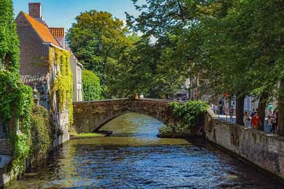 Belgium Bridge Canal Brugge Picture