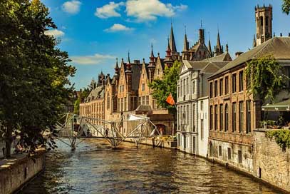 Belgium Bridge Canal Brugge Picture