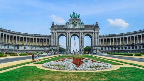 Belgium Triumphal-Arch Cinquantenaire-Park Brussels Picture
