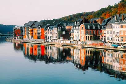 Dinant Belgium Waterfront Row-Houses Picture