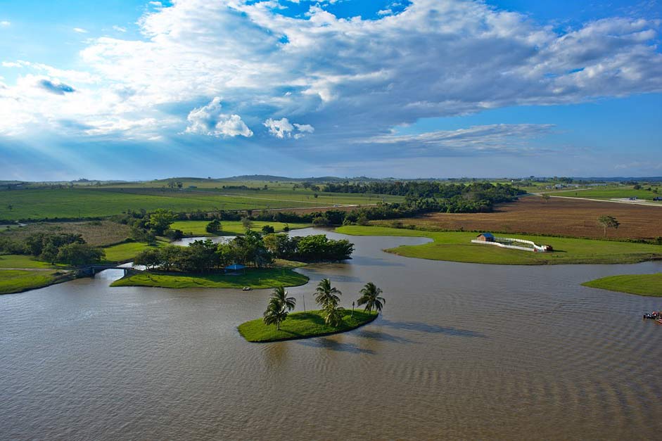 Rural Island Lake Landscape