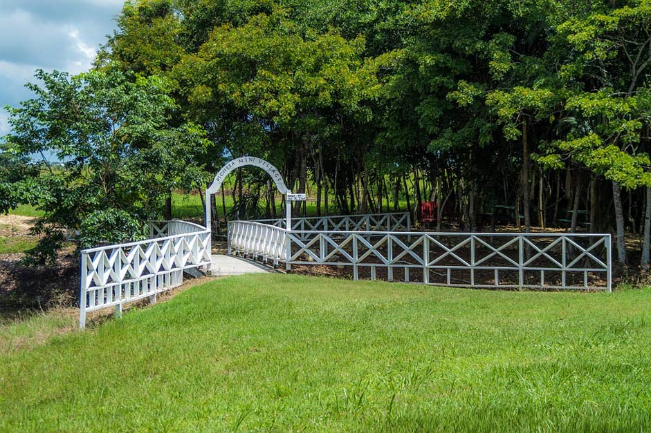 Cross White Bridge Railing