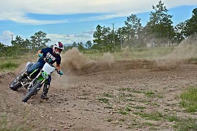 Speed-Curve Dirt-Bike Rider Motocross Picture