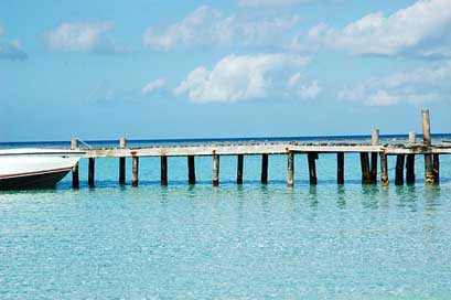 Belize Stilt Bridge Sea Picture