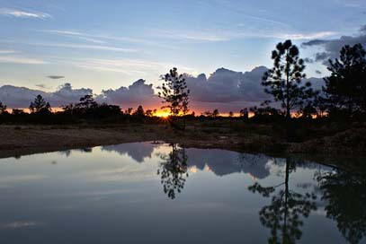 Water Lake Sun-Set Reflection Picture
