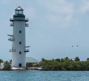 Lighthouse Water Zip-Line People Picture