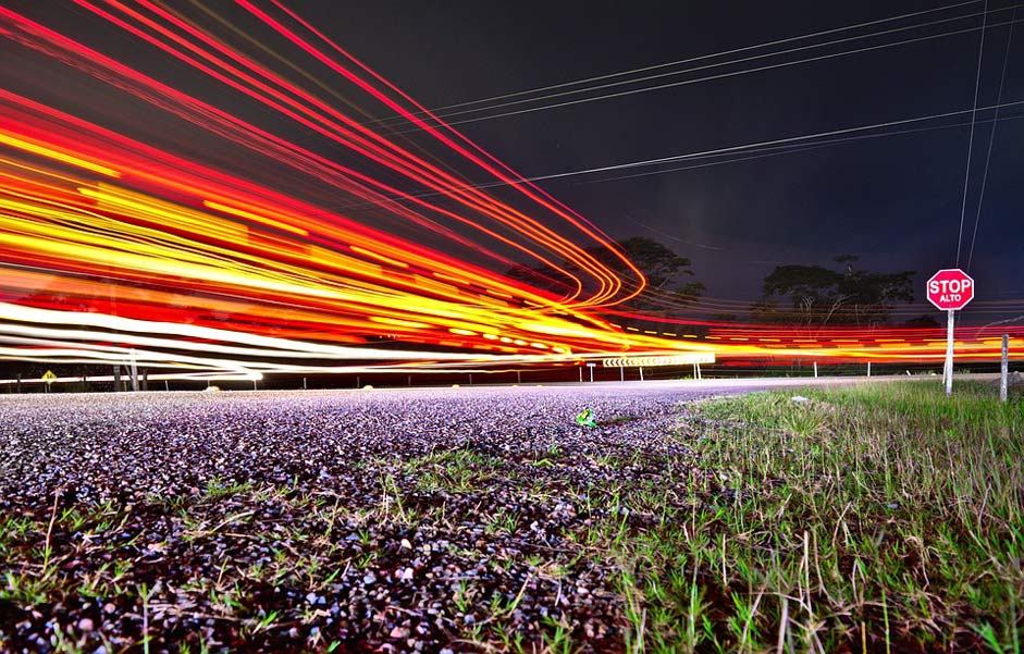 Transportation-System Long-Exposure Road Traffic