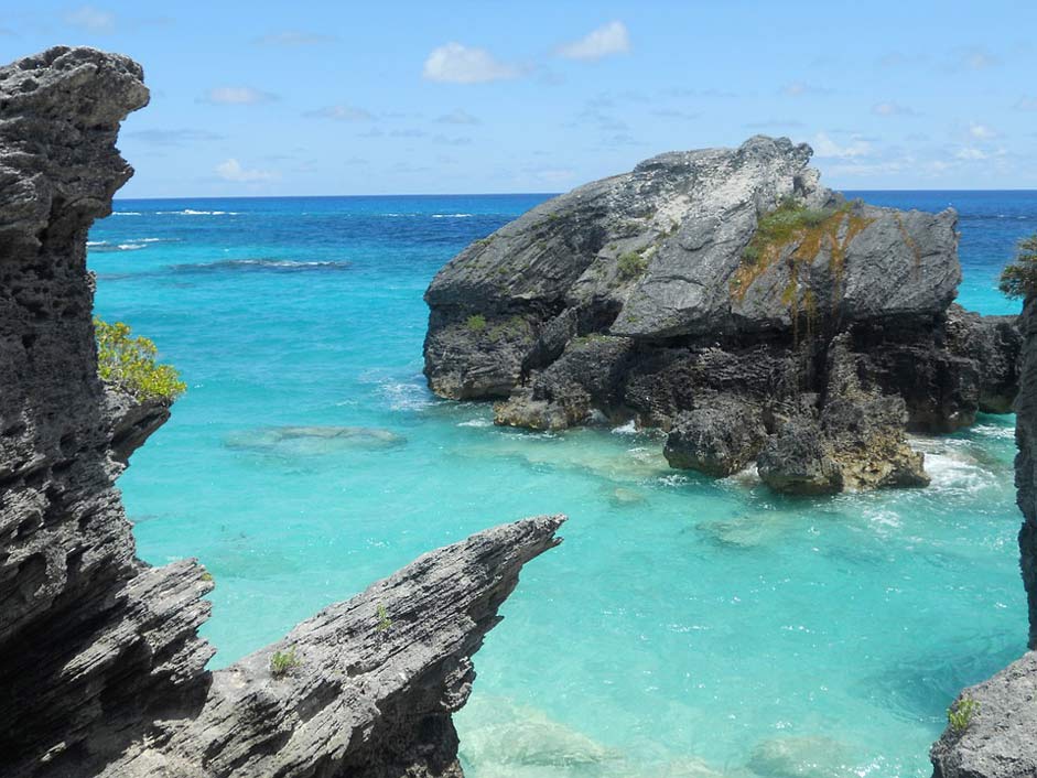 Rocks Water Blue Bermuda