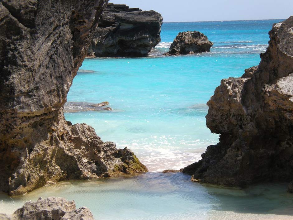 Rocks Scenic Ocean Bermuda