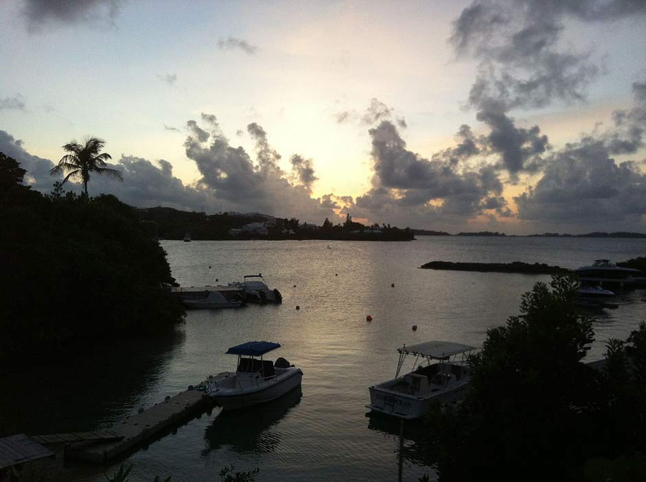 Boats Sunset Sea Ocean