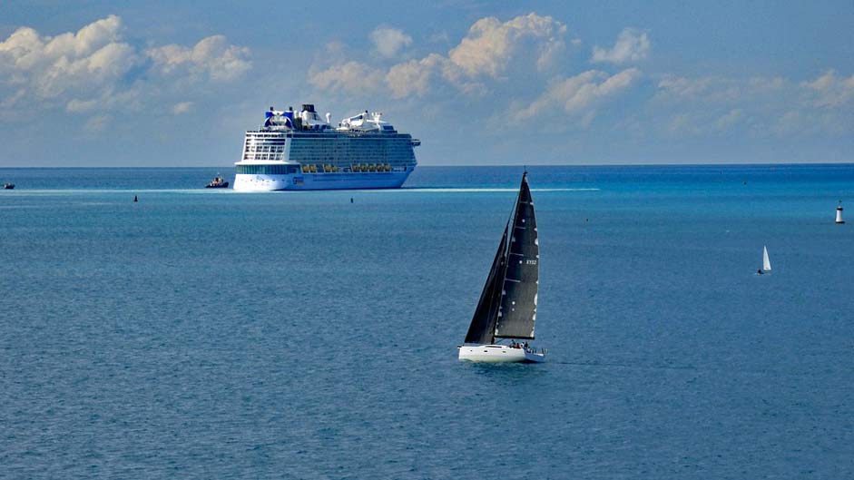 Ocean Travel Cruise-Ship Sailboat