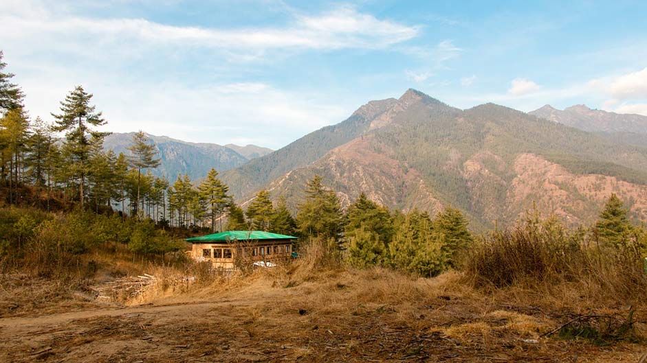 Outdoor Mountain Landscape Bhutan