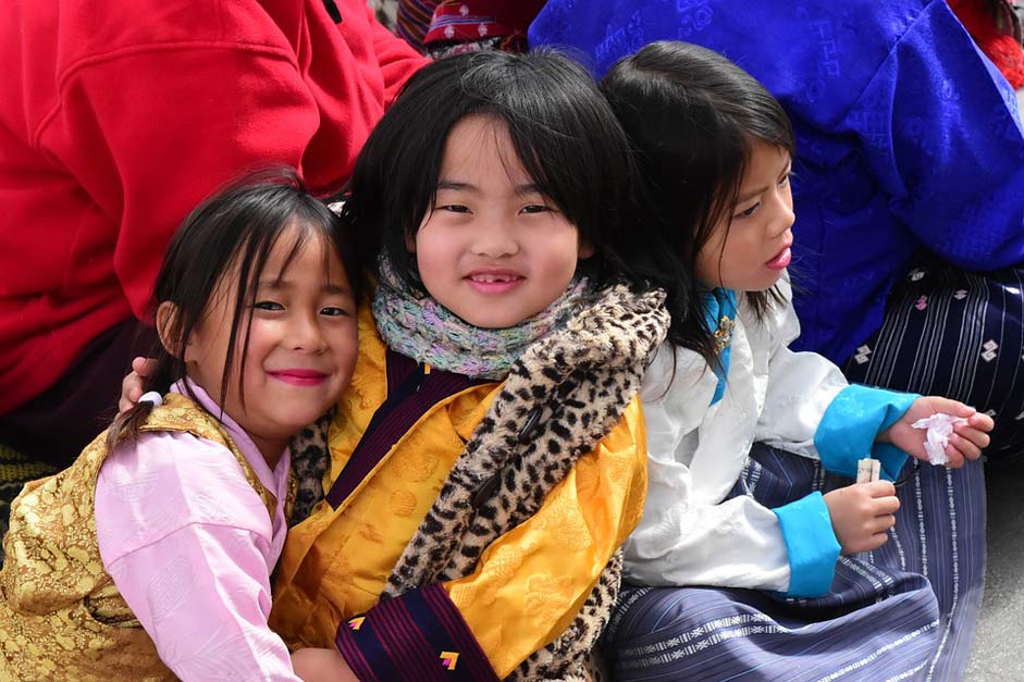 Fun Bhutan Playing Children