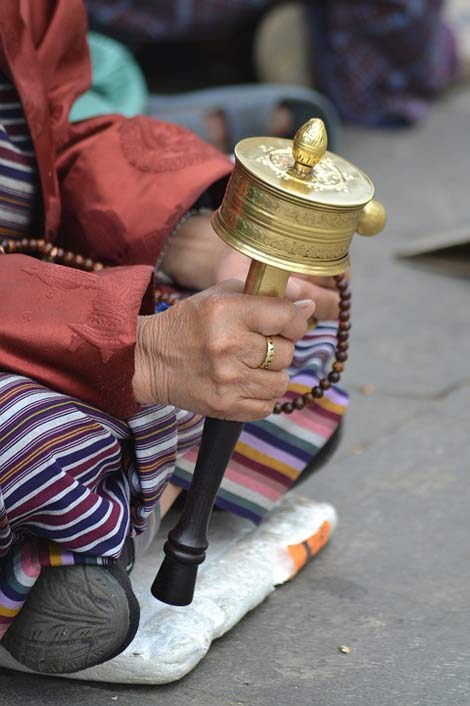 Religion Wheel Prayer Monk