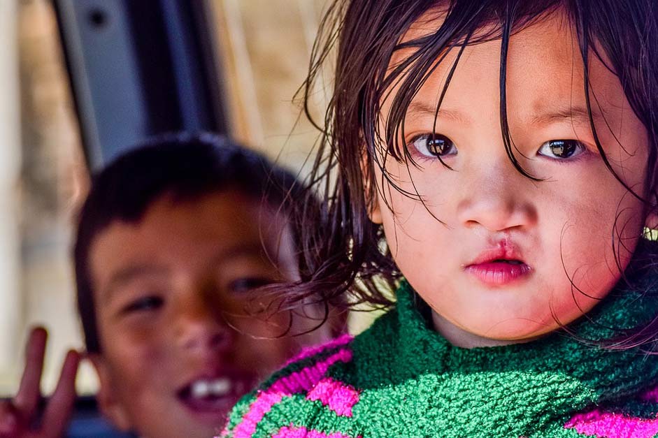Bhutanese Bhutan Kid Portrait