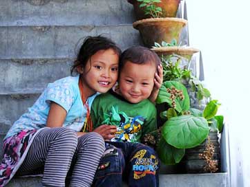 Bhutan  Paro-Valley Children Picture