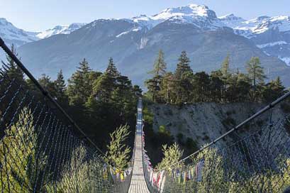 Bridge Nature Snow Mountain Picture