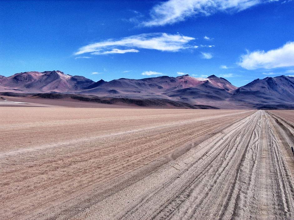 Track Mountains Desert Altiplano