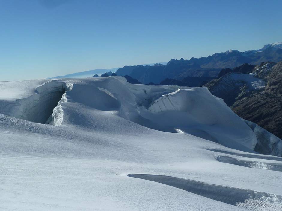 Bolivia Huyana-Potosi Crevasse Glacier