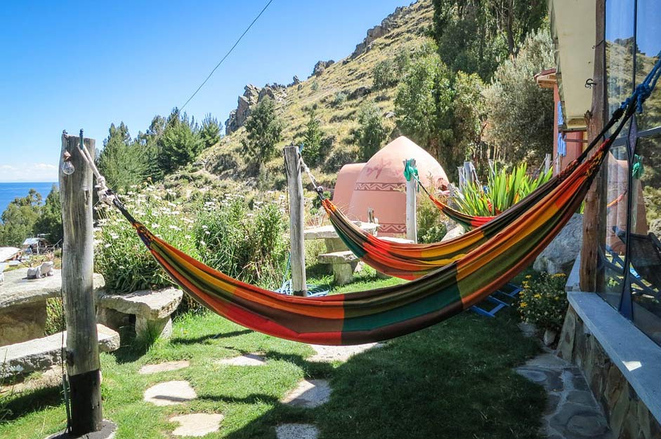 Bolivia Copacabana Las-Olas-Suites Hammocks