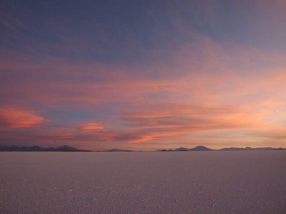 Bolivia Sunset Uyuni Salar