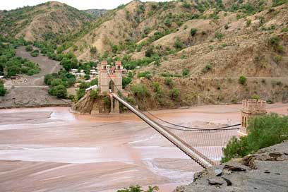 Bridge Rustic Village River Picture