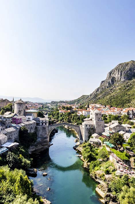River Bridge Mostar Bosnia-And-Herzegovina