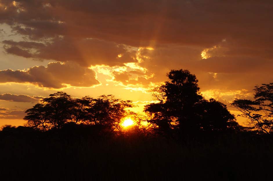Africa Landscape Afterglow Sunset
