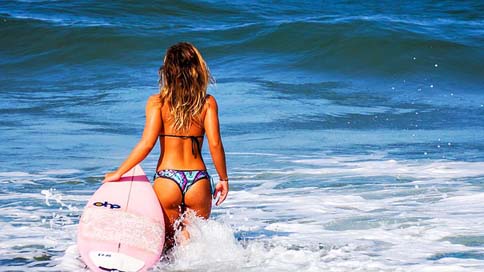 Surf Wave Surfer Woman Picture