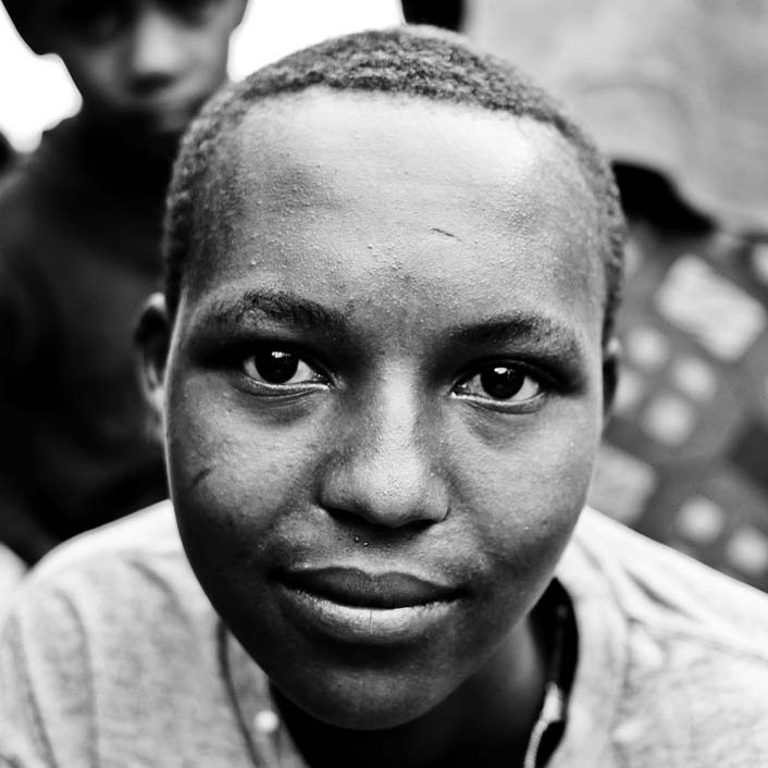 Africa-Burundi Girl Portrait Face
