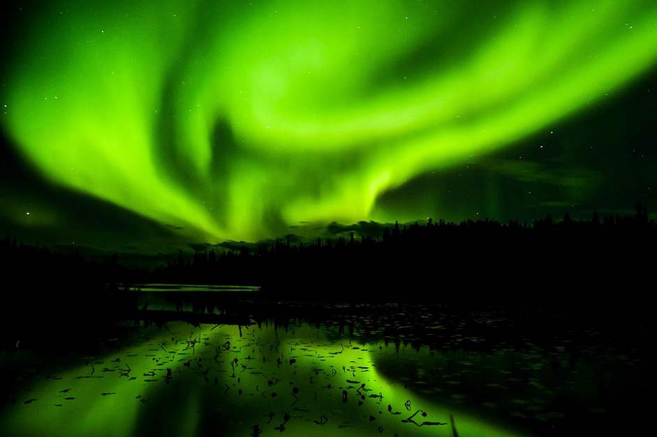 Night Sky Northern-Lights Aurora-Borealis