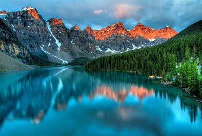 Alberta Mountains Lake Canada Picture