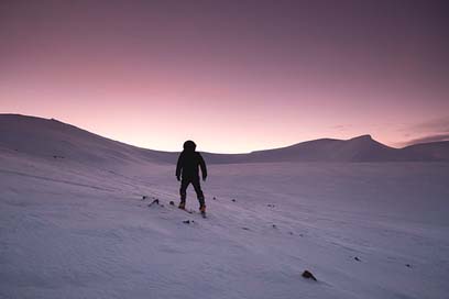 Snow Cold Hiking Sunset Picture