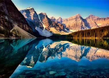 Moraine-Lake Reflections Canada Mountains Picture