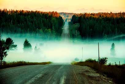 Canada Fog Morning Sunrise Picture