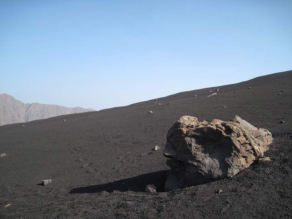 Volcanic Lava-Sand Volcano Landscape