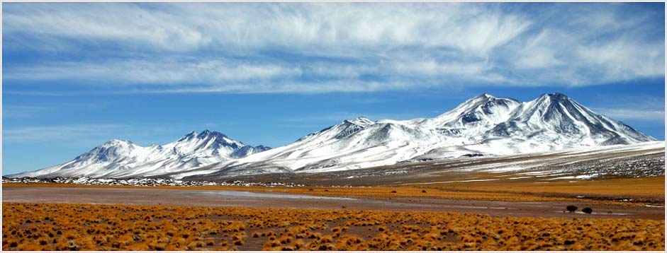Snow-Mountains Landscape Andes Chile