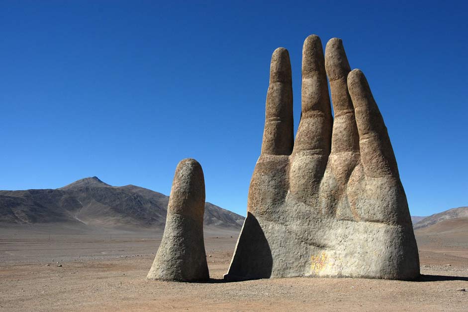 Hand Landscape Atacama Chile