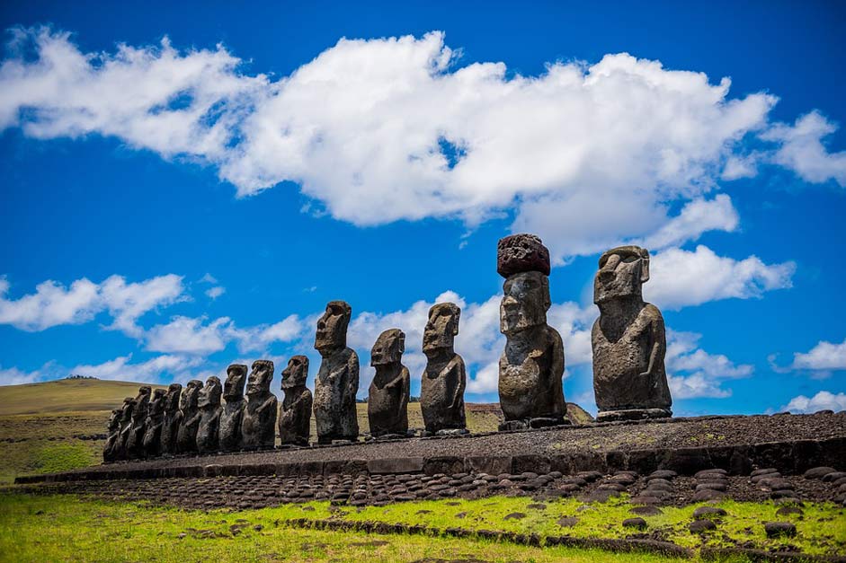 Ancestral Rapa-Nui Easter-Island Moai